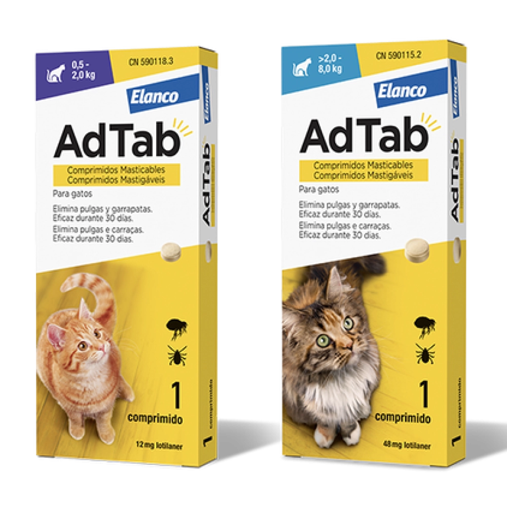 ADTAB COMPRIMIDOS MASTICABLES ANTI PULGAS Y GARRAPATAS