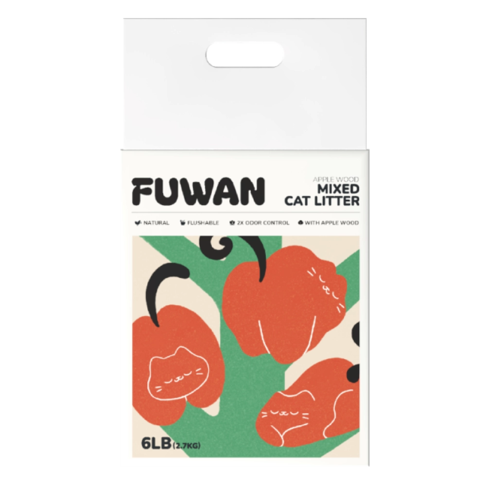 FUWAN ARENA AGLOMERANTE CON TOFU Y MANZANA 2,7Kg FUWAN ARENA AGLOMERANTE CON TOFU Y MANZANA 2,7Kg