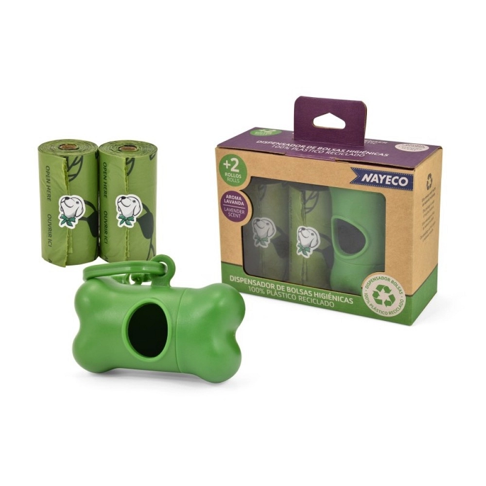 PORTABOLSAS RECICLADO +2 ROLLOS de 15 BOLSAS AROMA PORTABOLSAS RECICLADO +2 ROLLOS de 15 BOLSAS AROMA