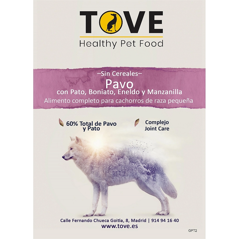 TOVE CACHORRO RAZAS PEQUEÑAS PAVO (SIN CEREALES)