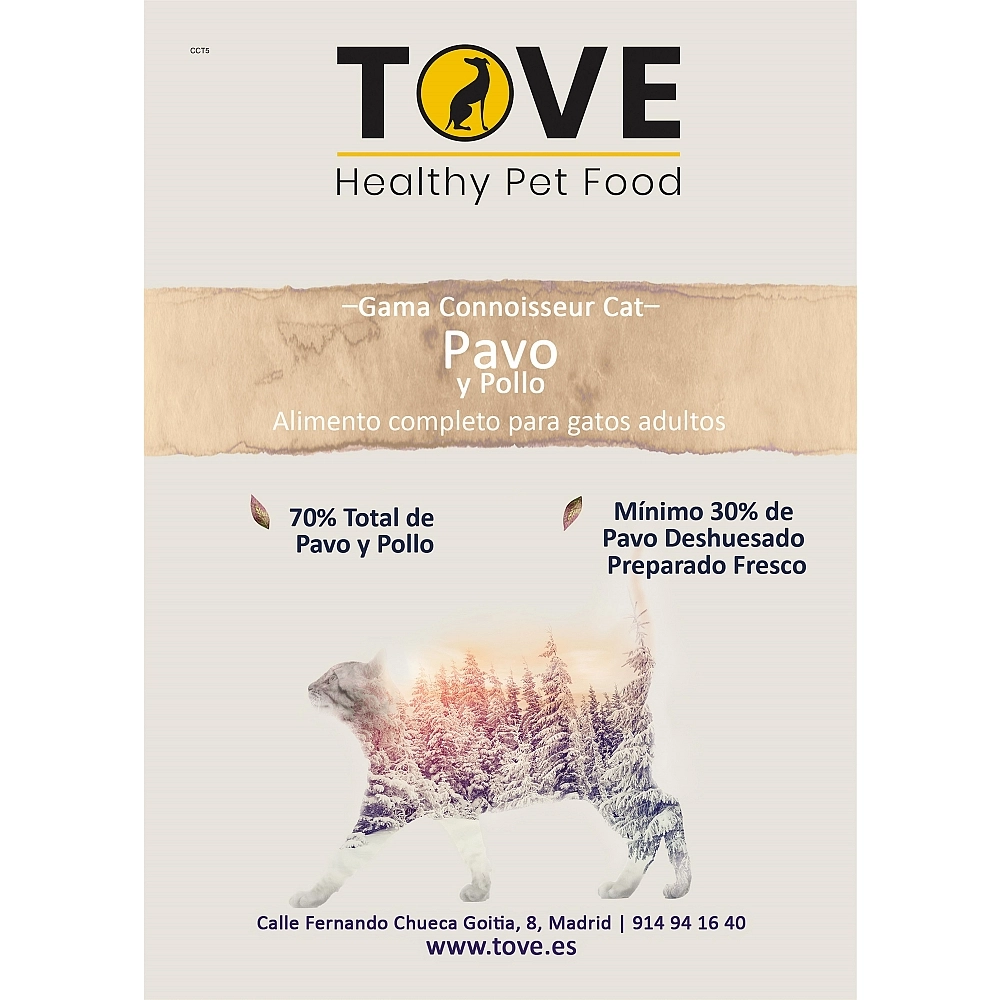 TOVE CONNOISSEUR GATO ADULTO PAVO Y POLLO (SIN CEREALES)