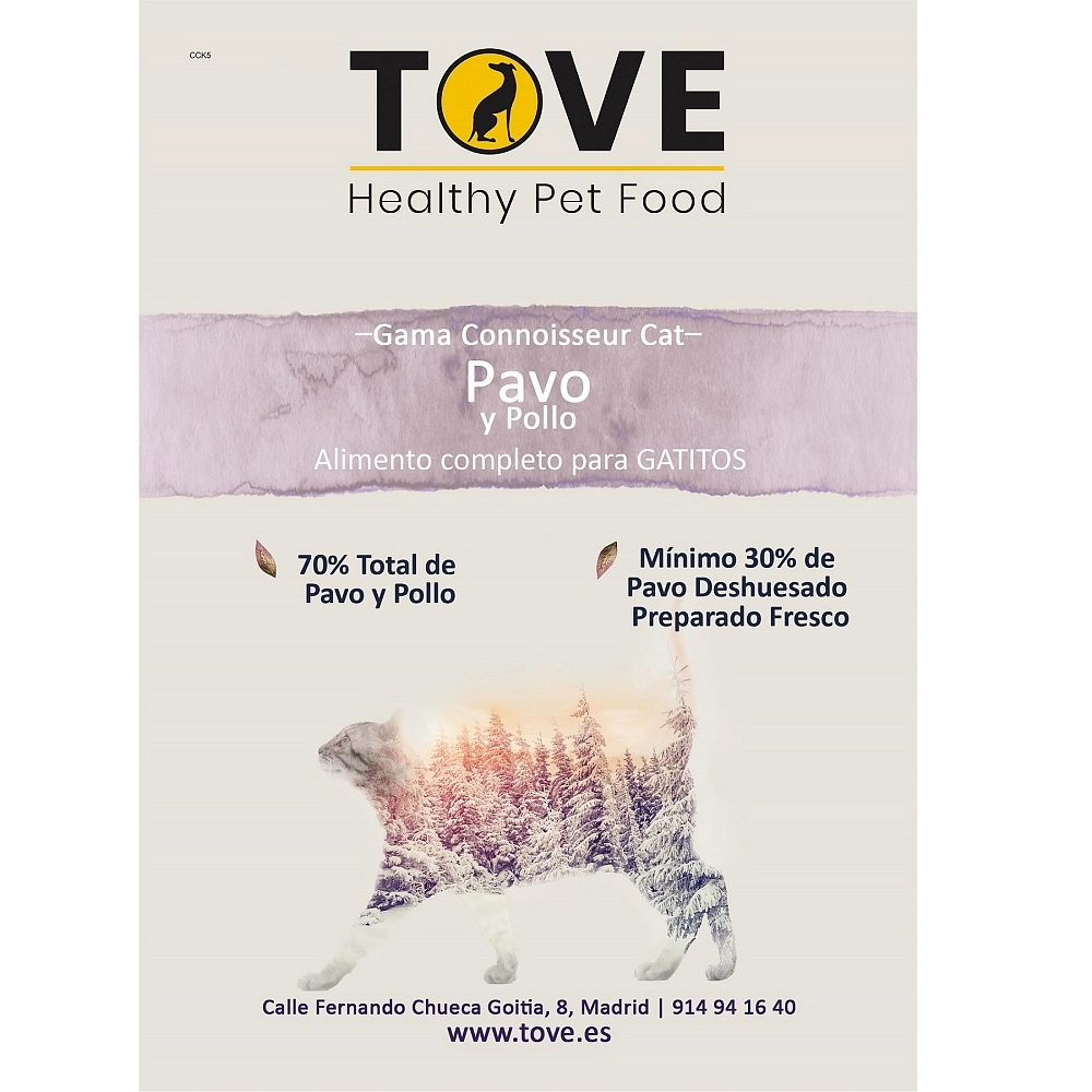 TOVE CONNOISSEUR KITTEN PAVO Y POLLO (SIN CEREALES)